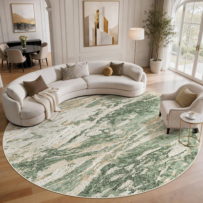 Area Rugs for Living Room: 9X12 Abstract Washable Rug Modern Neutral Large Soft Stain Resistant Non-Slip for Bedroom Dining Room Indoor Home Office Carpet - Blue Brown