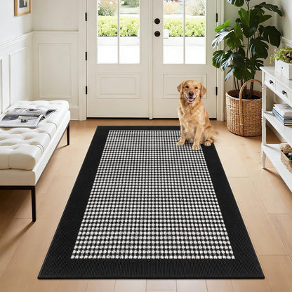 Ileading Laundry Room Runner Rug 2'x6' Non Slip Farmhouse Kitchen Floor Mats with Rubber Backing Machine Washable Beige Indoor Decor Carpet for Doormat Hallway Entryway Petmat Garage Balcony
