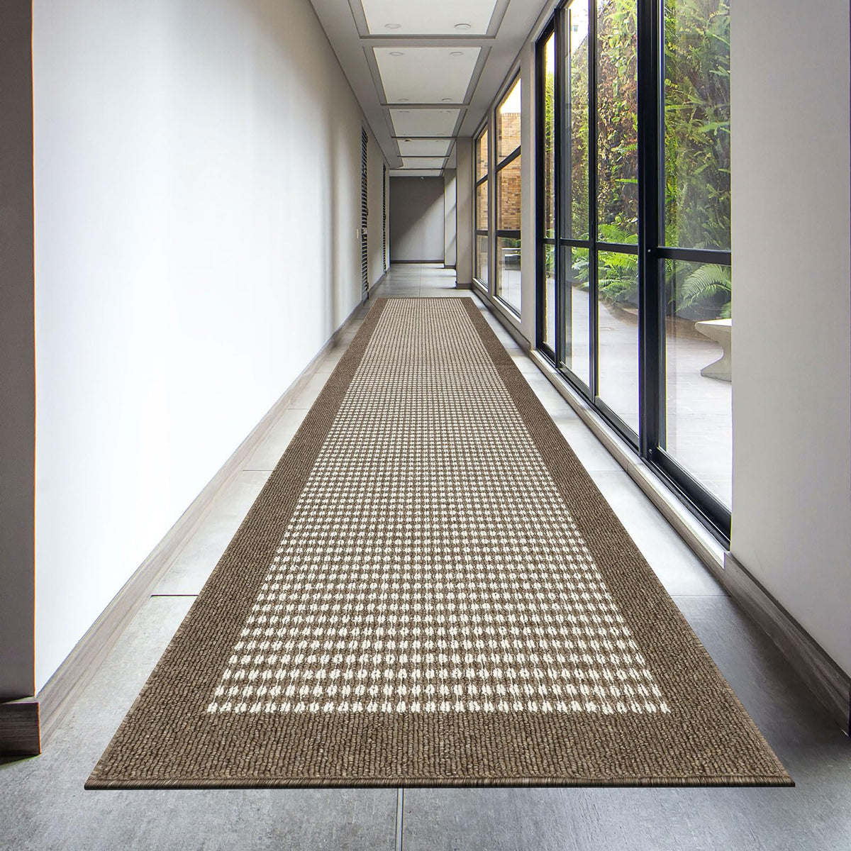Ileading Laundry Room Runner Rug 2'x6' Non Slip Farmhouse Kitchen Floor Mats with Rubber Backing Machine Washable Beige Indoor Decor Carpet for Doormat Hallway Entryway Petmat Garage Balcony