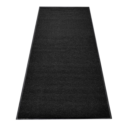 MaxMat® Heavy Duty Entry Floor Mat - Large Commercial, Indoor/Outdoor, Waterproof, Easy to Clean, Low-Profile Door Mat (4 x 6 Feet, Brown, MXM-RIB0046BR)