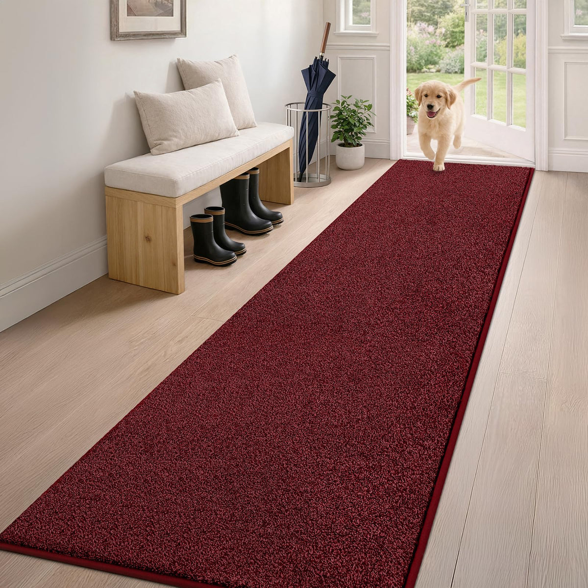 PURRUGS Dirt Trapping Indoor Door Mat, 31.5" x 47", Charcoal