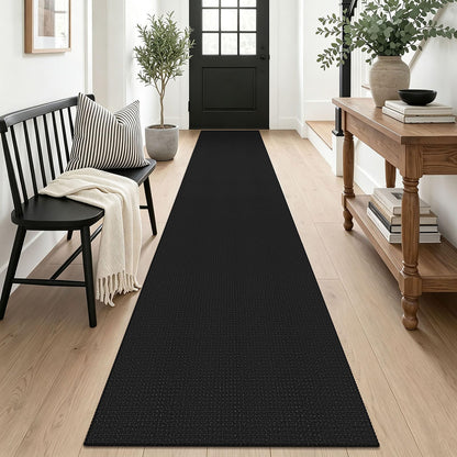 EARTHALL Woven Area Rug 3x5 Ft Washable Rugs for Entryway Braided Non Slip Rubber Backed Throw Rugs Door Mat Indoor Outdoor Entrance Cotton Carpet for Kitchen Foyer Front Door, Orange/Tan/Brown