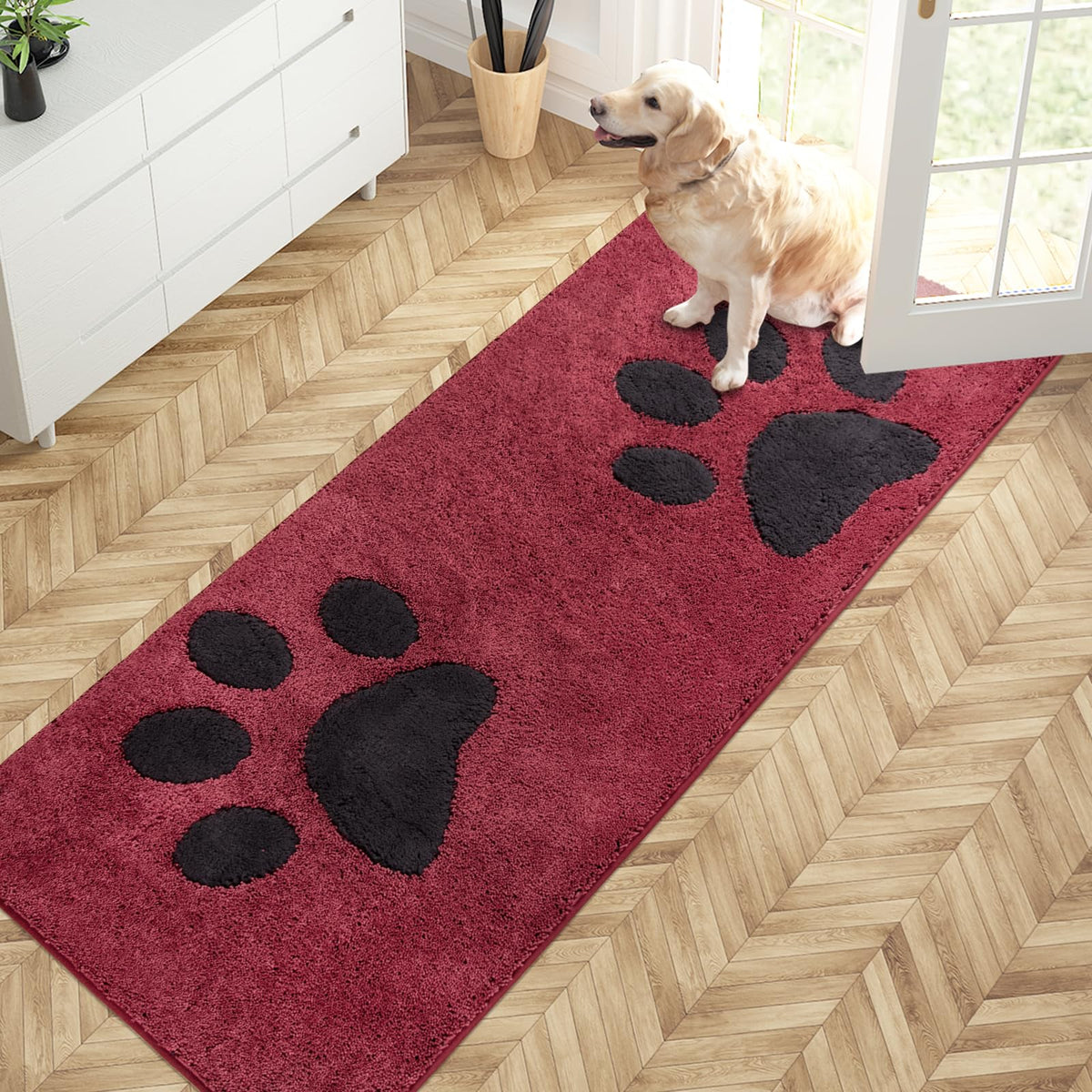 PURRUGS Dirt Trapping Door Mat Indoor Entrance, 32" x 47", Grey