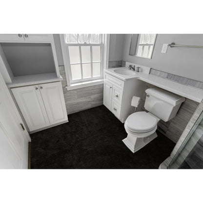 Garland Rug Room Size Bathroom Carpet 5 ft x 6 ft Platinum Gray – Soft, Plush, Absorbent, Quick-Dry, Durable Unbound Edges for Easy Cutting
