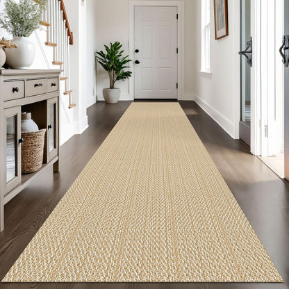 IOHOUZE Small Area Rug 2x3 Washable Woven Rugs for Entryway Non Slip Rubber Backed Front Door Rugs Indoor Doormat Throw Rug Floor Carpet for Entrance Kitchen, Cream/Beige