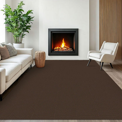 EARTHALL Woven Area Rug 3x5 Ft Washable Rugs for Entryway Braided Non Slip Rubber Backed Throw Rugs Door Mat Indoor Outdoor Entrance Cotton Carpet for Kitchen Foyer Front Door, Orange/Tan/Brown