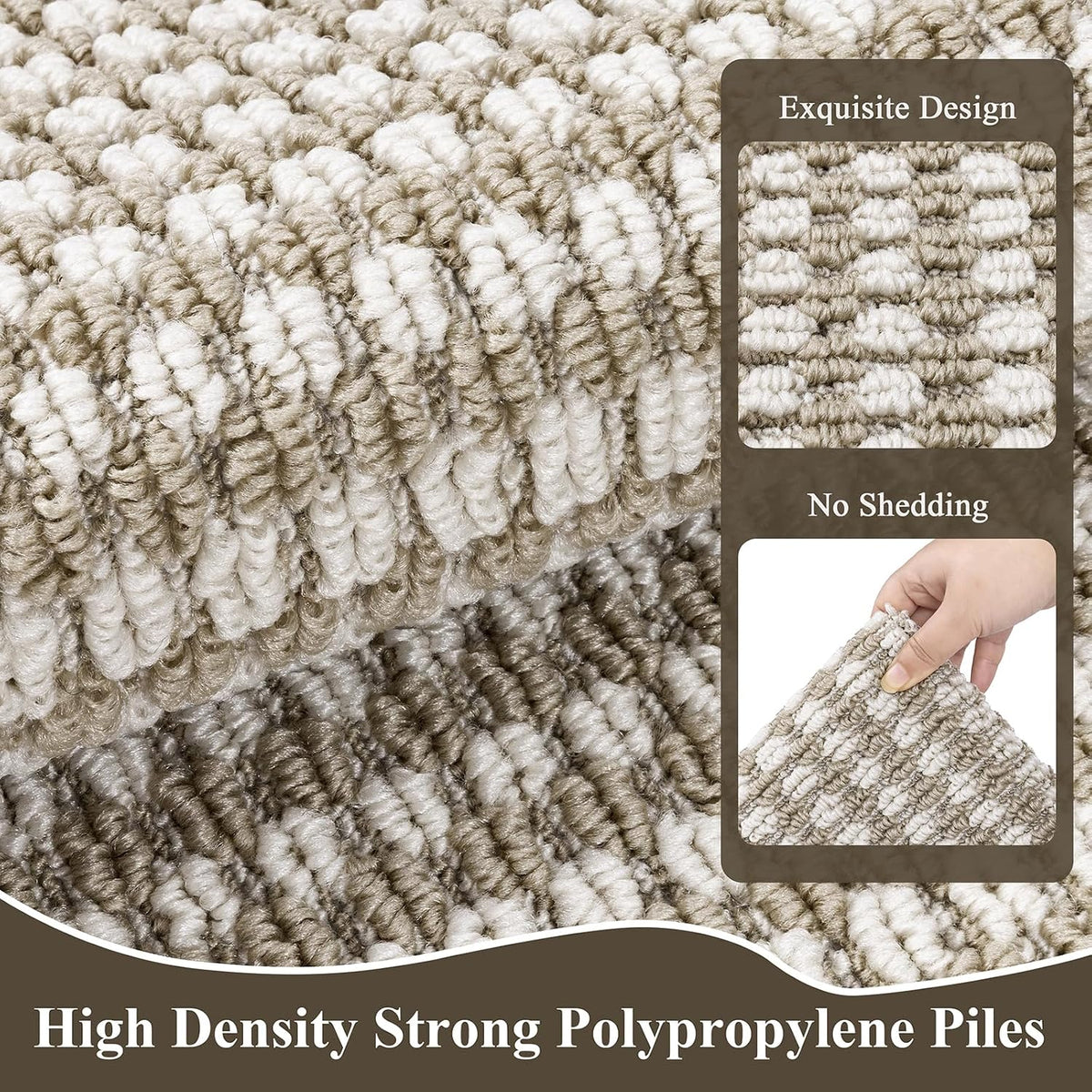 Ileading Laundry Room Runner Rug 2'x6' Non Slip Farmhouse Kitchen Floor Mats with Rubber Backing Machine Washable Beige Indoor Decor Carpet for Doormat Hallway Entryway Petmat Garage Balcony