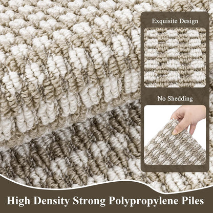 Ileading Laundry Room Runner Rug 2'x6' Non Slip Farmhouse Kitchen Floor Mats with Rubber Backing Machine Washable Beige Indoor Decor Carpet for Doormat Hallway Entryway Petmat Garage Balcony