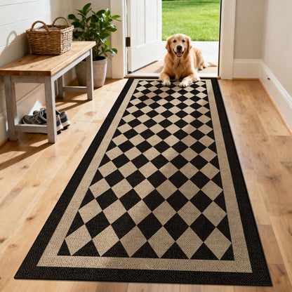 Washable 8x10 Modern Rainbow Easy Jute Indoor Outdoor Rug for Living Room