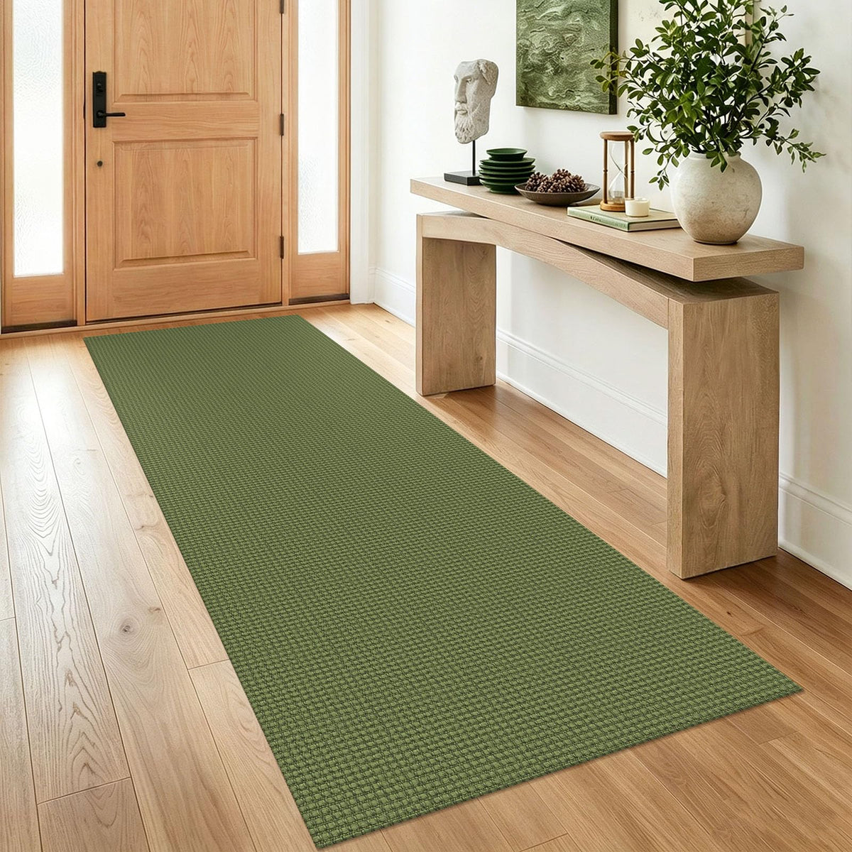 IOHOUZE Small Area Rug 2x3 Washable Woven Rugs for Entryway Non Slip Rubber Backed Front Door Rugs Indoor Doormat Throw Rug Floor Carpet for Entrance Kitchen, Cream/Beige