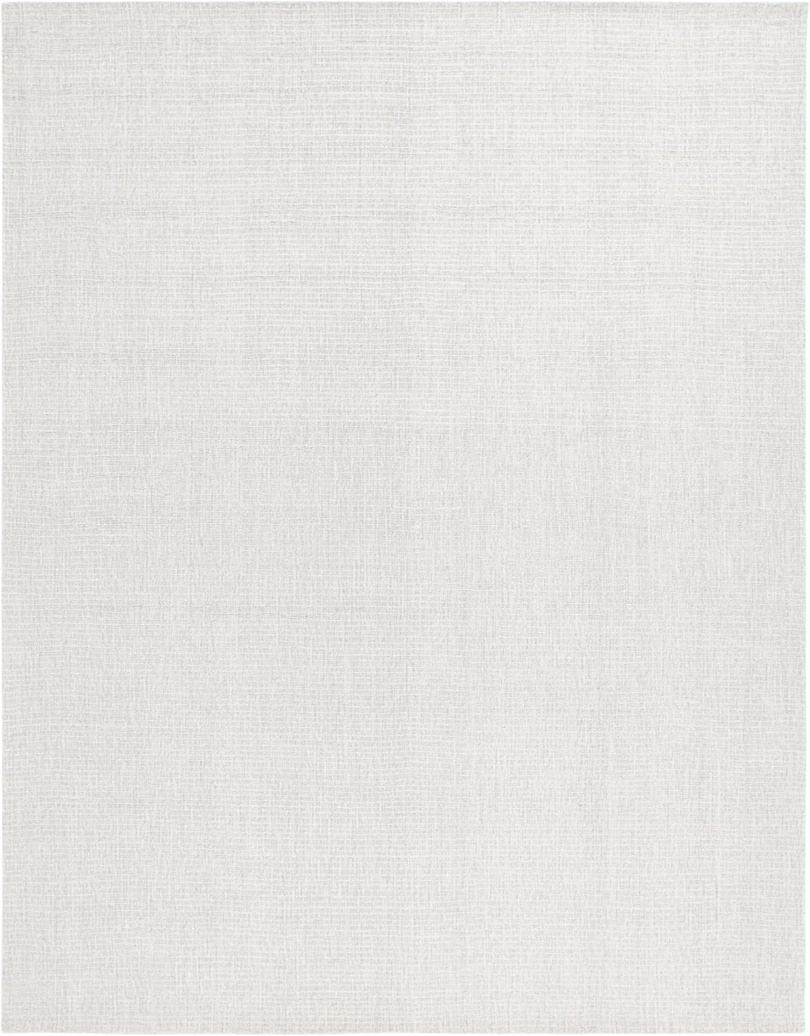 Martha Stewart x SAFAVIEH Area Rug Collection - 9' x 12', Light Grey & Ivory, Handmade Wool, Ideal for Living Room, Bedroom, Office, Dining Space (MSR3378F)