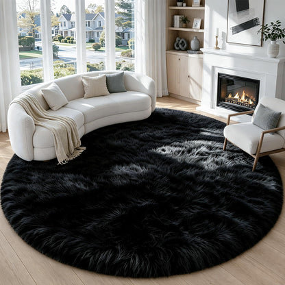 MXSANYOO 8x10 Area Rugs Fluffy Shag Rug for Living Room Bedroom Camel