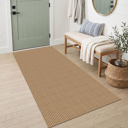IOHOUZE Washable Area Rug 3x5 Non Slip Rubber Backed Woven Rugs for Entryway Rugs Indoor Outdoor Doormat Throw Rug Floor Carpet for Entrance Kitchen Front Door, Olive Green/Earthy Green