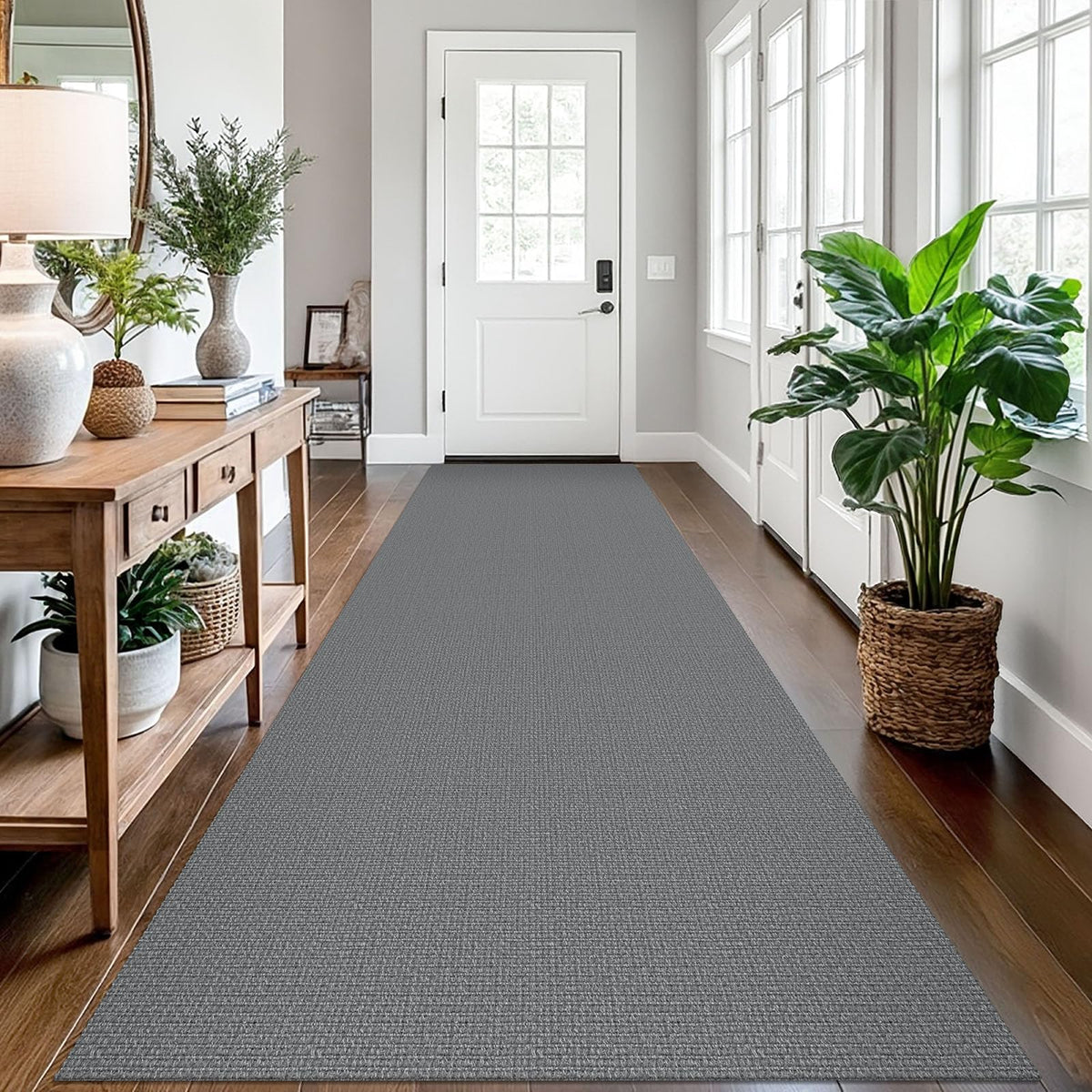 EARTHALL Washable Area Rug, Non Slip Entryway Rug, 4x6 Ft, Sand/Beige
