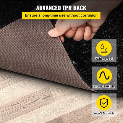 Happybuy 6 ft x 18 ft Charcoal Black Marine Carpet for Boats Waterproof - 0.18" Thick Indoor Outdoor Rug Carpet Roll for Home Patio Porch Deck