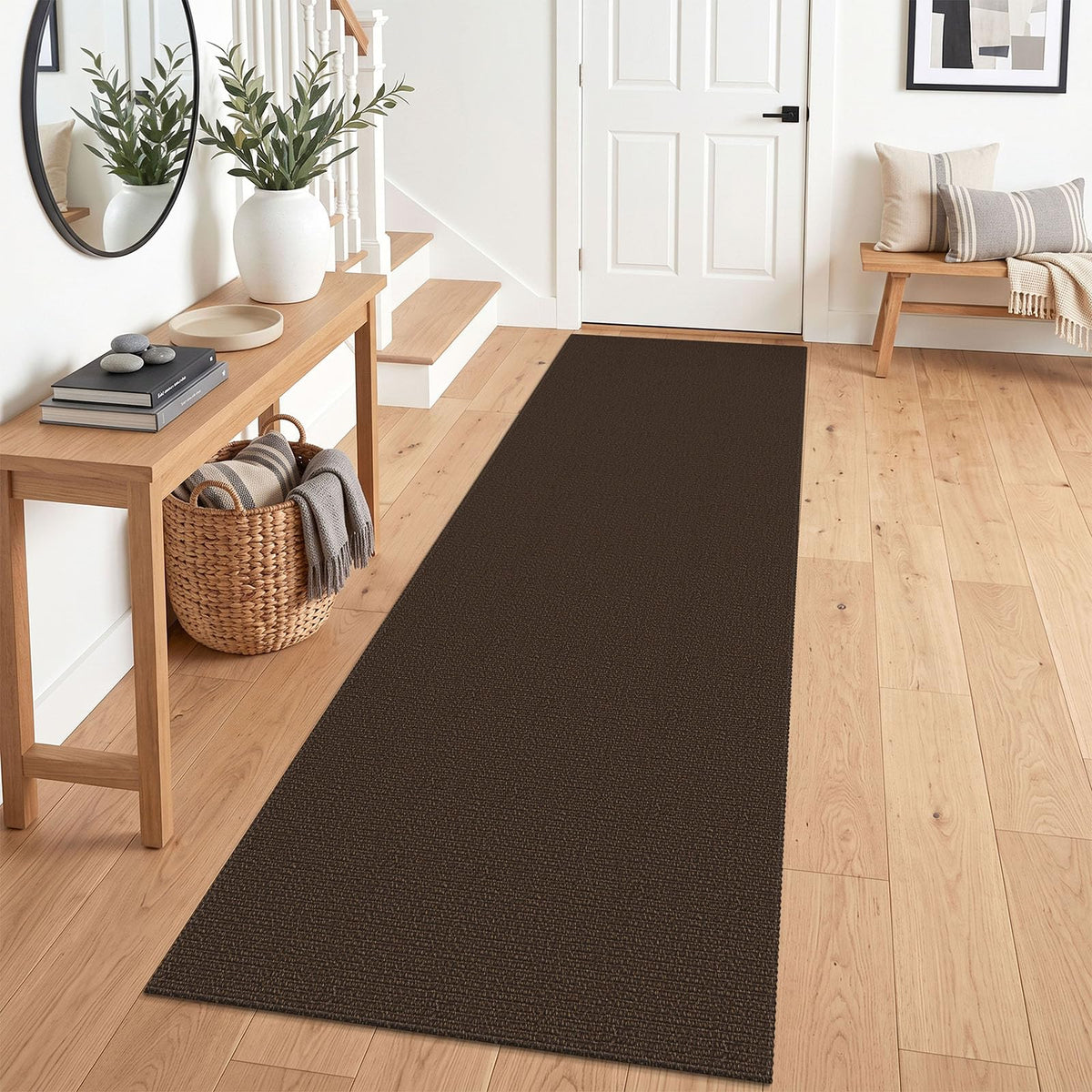 Lansny 2x3 ft Small Boho Washable Entryway Area Rug Non Slip Kitchen Runner