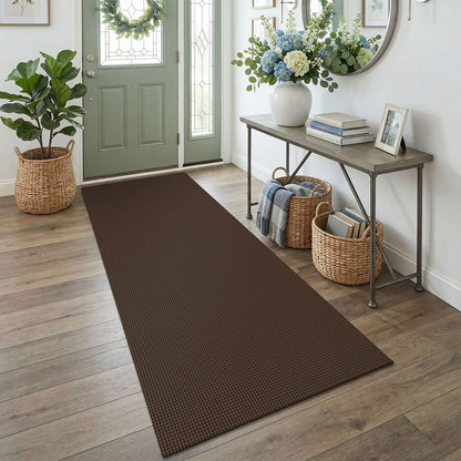 EARTHALL Woven Area Rug 3x5 Ft Washable Rugs for Entryway Braided Non Slip Rubber Backed Throw Rugs Door Mat Indoor Outdoor Entrance Cotton Carpet for Kitchen Foyer Front Door, Orange/Tan/Brown