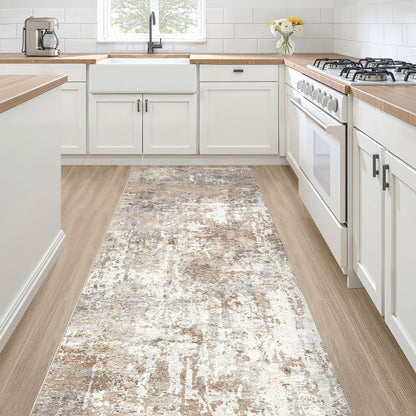 LOONGRUG 10x14 Area Rugs Washable Large Neutral Modern Living Room Rug