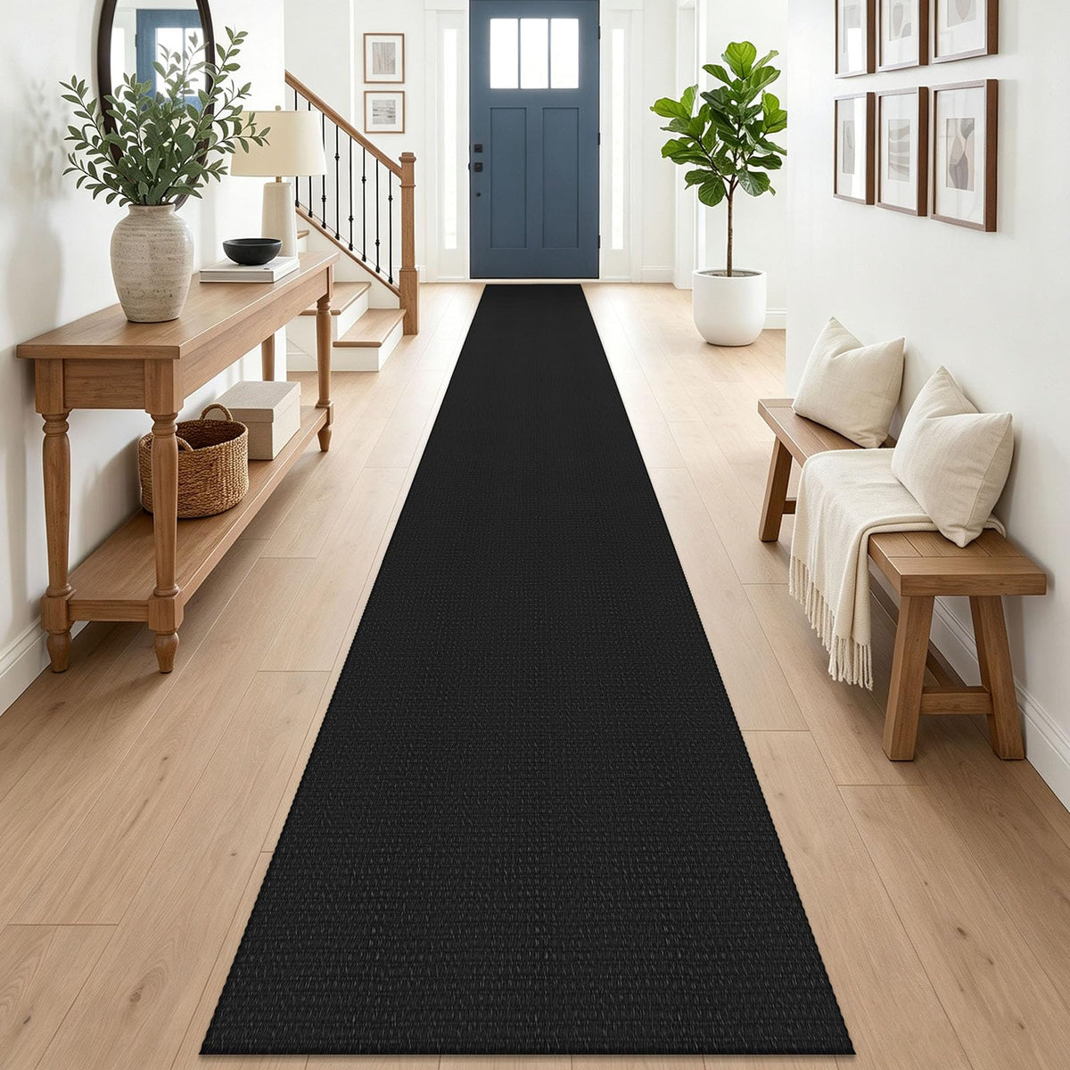 EARTHALL Woven Area Rug 3x5 Ft Washable Rugs for Entryway Braided Non Slip Rubber Backed Throw Rugs Door Mat Indoor Outdoor Entrance Cotton Carpet for Kitchen Foyer Front Door, Orange/Tan/Brown
