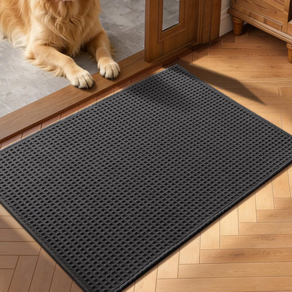 YIHOUSE Indoor Door Mat 24" x 36", Non-Slip Washable Entryway Mat, Dirt Trapper Absorbent Entrance Mat, Low Profile Floor Mat for Front/Back Door, Entryway, Dark Gray ﻿