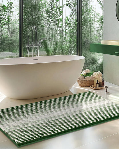 BSICPRO Bathroom Rugs Sets 2 Piece, Modern Bath Mat 20"x47"+20"x32", Blue