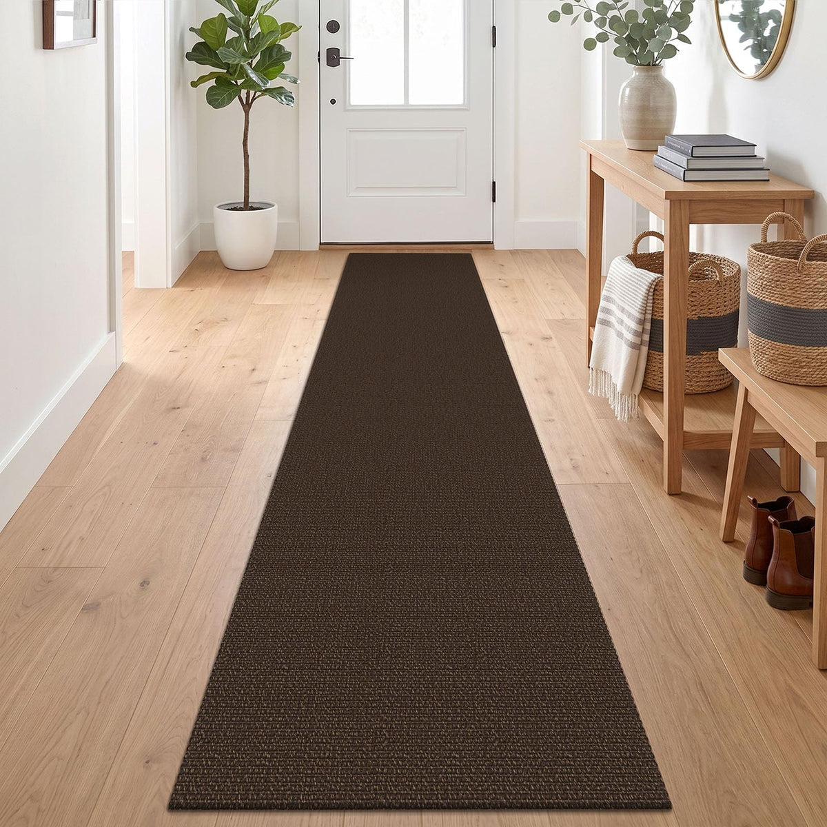 Lansny 2x3 ft Small Boho Washable Entryway Area Rug Non Slip Kitchen Runner