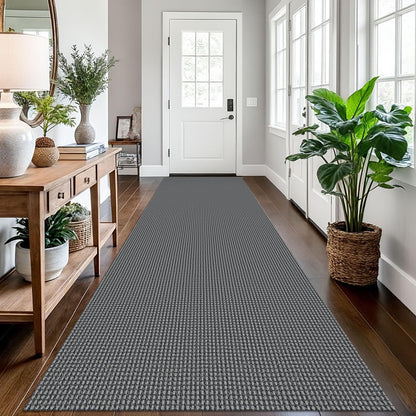 EARTHALL Woven Area Rug 3x5 Ft Washable Rugs for Entryway Braided Non Slip Rubber Backed Throw Rugs Door Mat Indoor Outdoor Entrance Cotton Carpet for Kitchen Foyer Front Door, Orange/Tan/Brown