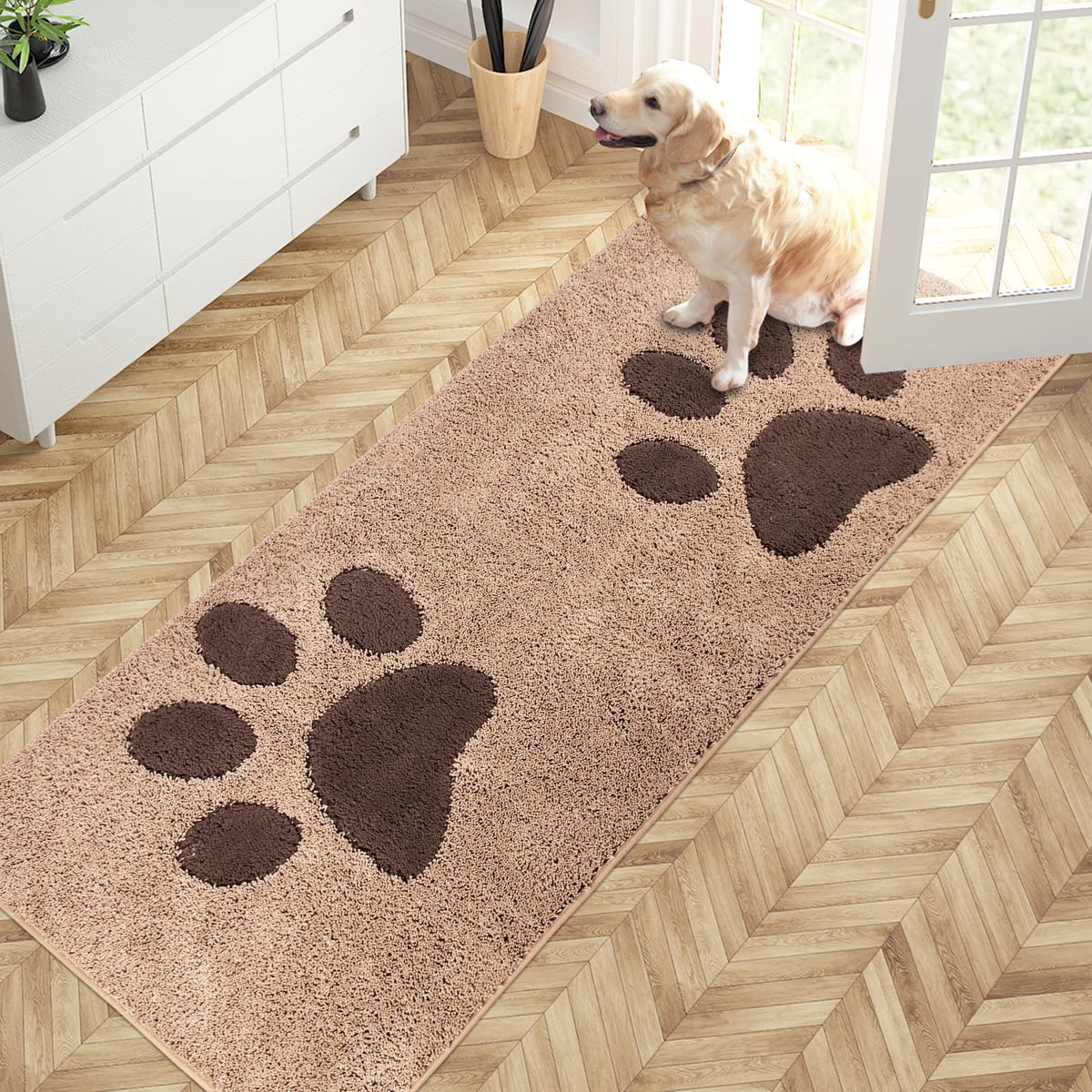 PURRUGS Dirt Trapping Door Mat Indoor Entrance, 32" x 47", Grey