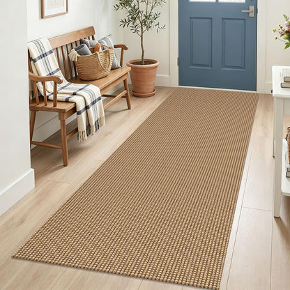 IOHOUZE Washable Area Rug 3x5 Non Slip Rubber Backed Woven Rugs for Entryway Rugs Indoor Outdoor Doormat Throw Rug Floor Carpet for Entrance Kitchen Front Door, Olive Green/Earthy Green