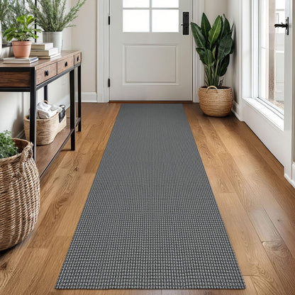 EARTHALL Woven Area Rug 3x5 Ft Washable Rugs for Entryway Braided Non Slip Rubber Backed Throw Rugs Door Mat Indoor Outdoor Entrance Cotton Carpet for Kitchen Foyer Front Door, Orange/Tan/Brown