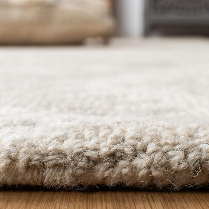 SAFAVIEH Area Rug 8x10 - Micro-Loop Collection - Large - Ivory & Beige, Handmade Wool, Ideal for Living Room, Bedroom, Office, Dining Space (MLP952A)