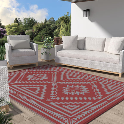GENIMO Outdoor Rug, Waterproof Plastic Rugs for Patio, 5'x8' Cloud Grey