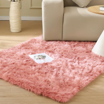 ORINOVA White Faux Sheepskin Shag Fur Runner Rugs for Living Room Bedroom Fluffy Washable Furry Area Rug 2x6 Nursery Rug Teen Room Décor