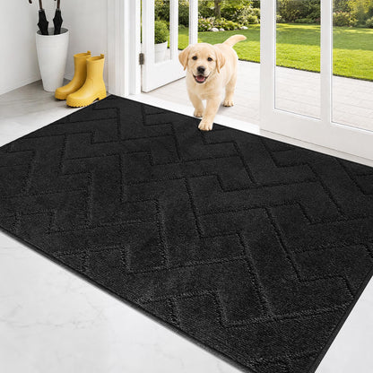 PURRUGS Dirt Trapping Door Mat Indoor Entrance, 32" x 47", Taupe