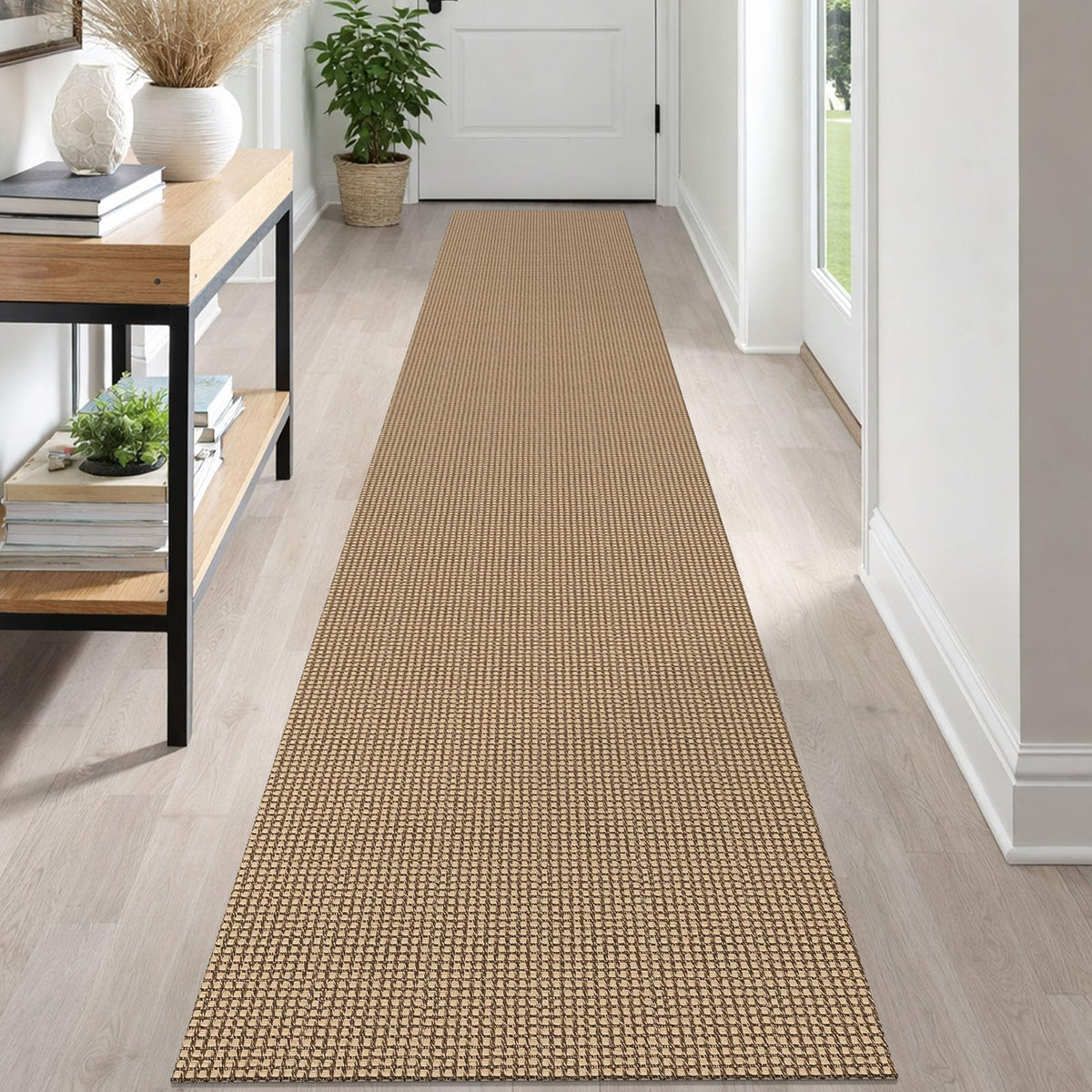 IOHOUZE Small Area Rug 2x3 Washable Woven Rugs for Entryway Non Slip Rubber Backed Front Door Rugs Indoor Doormat Throw Rug Floor Carpet for Entrance Kitchen, Cream/Beige