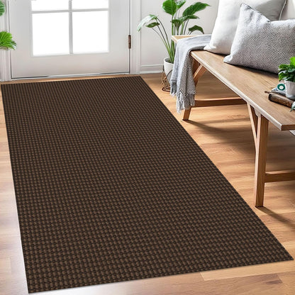 EARTHALL Woven Area Rug 3x5 Ft Washable Rugs for Entryway Braided Non Slip Rubber Backed Throw Rugs Door Mat Indoor Outdoor Entrance Cotton Carpet for Kitchen Foyer Front Door, Orange/Tan/Brown