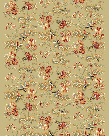SAFAVIEH Lyndhurst Collection Area Rug - 5'3" Round, Sage, Traditional Floral Design, Non-Shedding & Easy Care, Ideal for High Traffic Areas in Living Room, Bedroom (LNH326B)