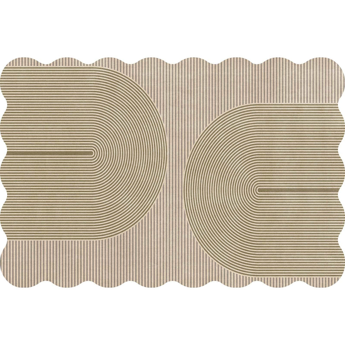 Easy Jute Rug for Pet Homes: 4x6 Outdoor Rug - Geometric Arch Pattern