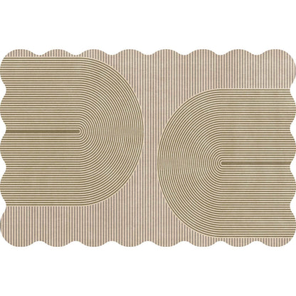 Easy Jute Rug for Pet Homes: 4x6 Outdoor Rug - Geometric Arch Pattern