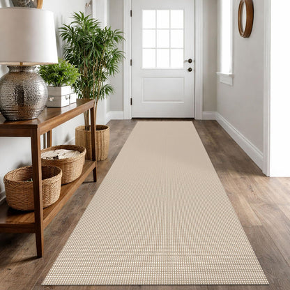 IOHOUZE Small Area Rug 2x3 Washable Woven Rugs for Entryway Non Slip Rubber Backed Front Door Rugs Indoor Doormat Throw Rug Floor Carpet for Entrance Kitchen, Cream/Beige
