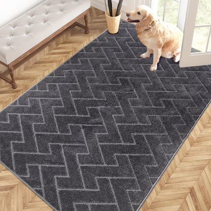 PURRUGS Dirt Trapping Door Mat Indoor Entrance, 32" x 47", Taupe