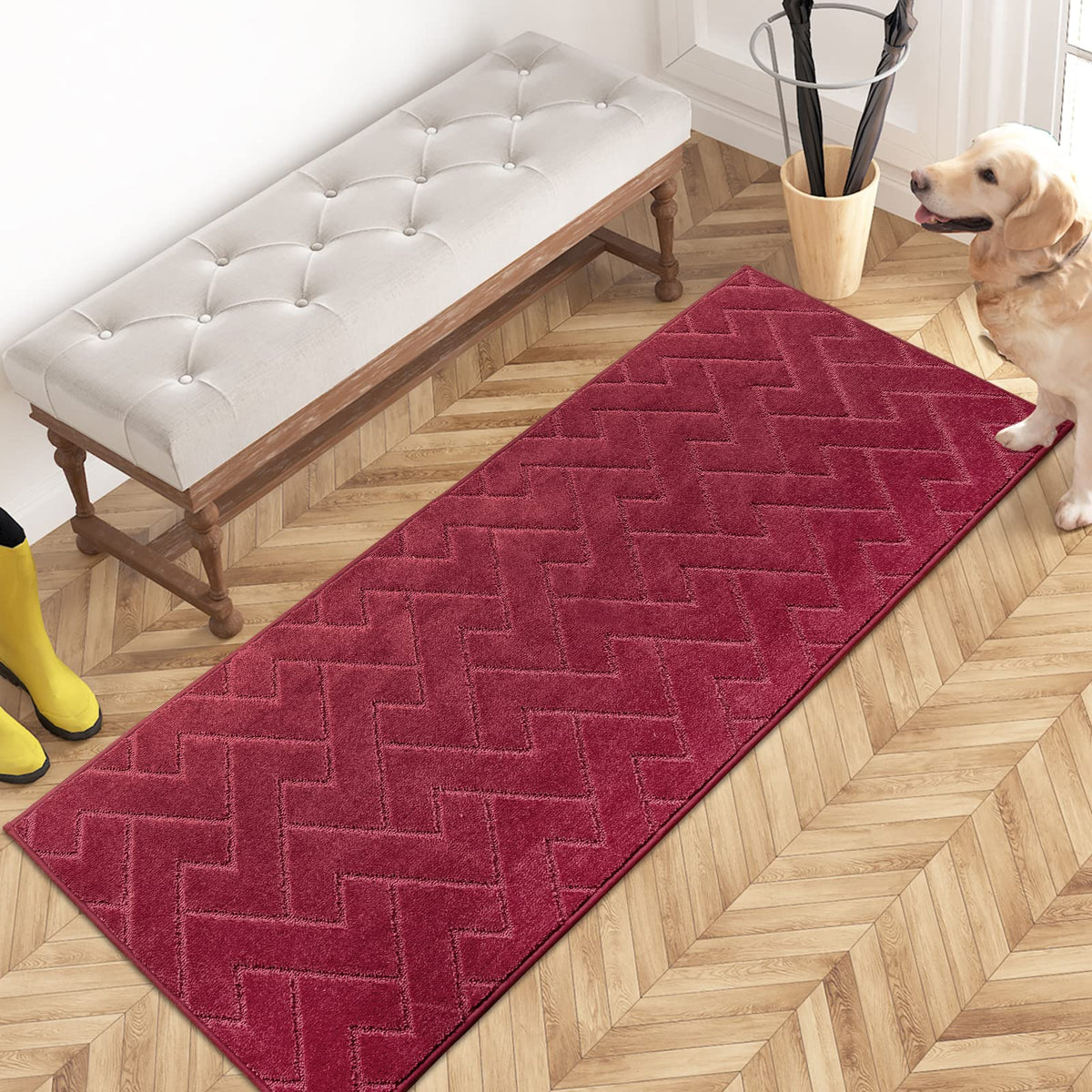PURRUGS Dirt Trapping Door Mat Indoor Entrance, 32" x 47", Taupe