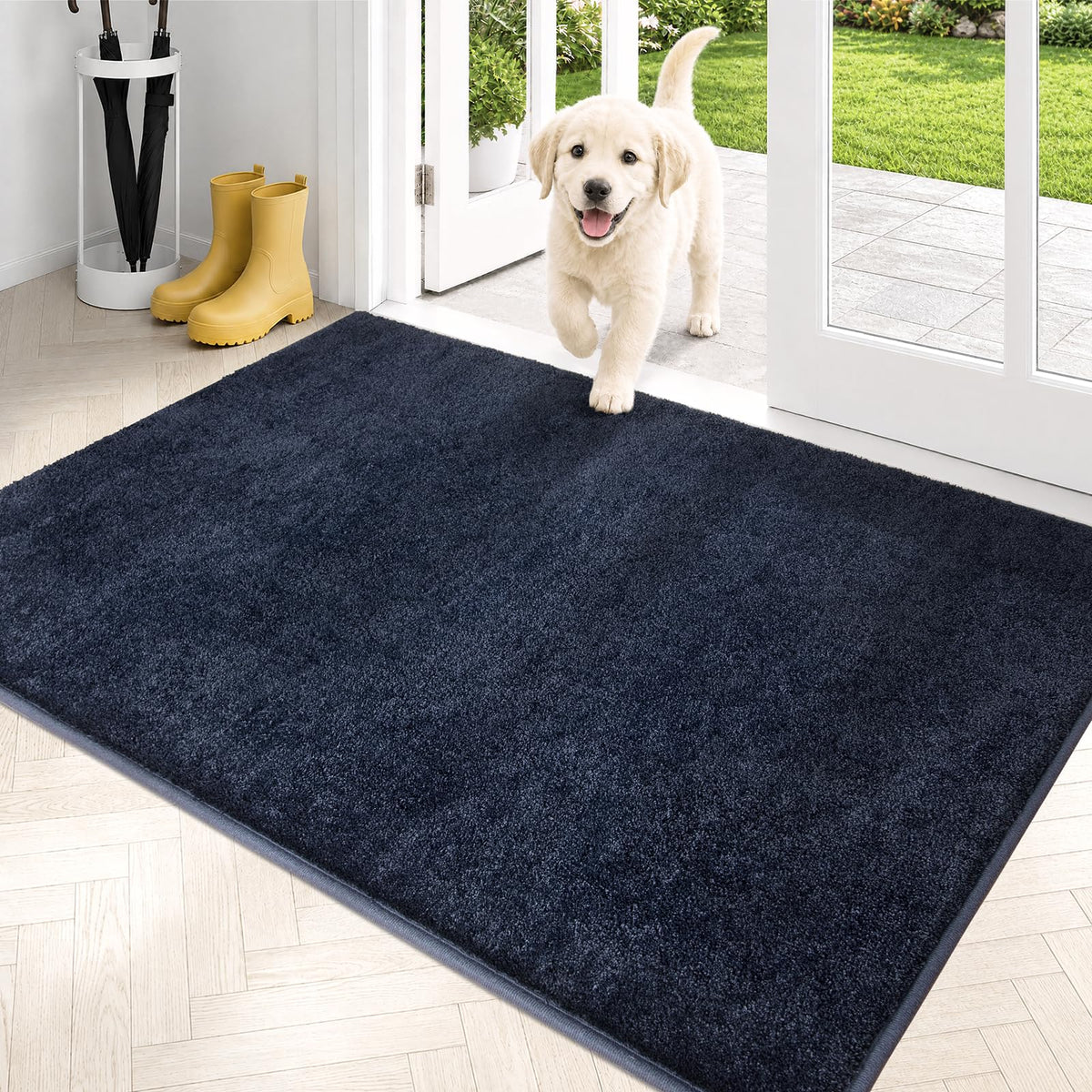 PURRUGS Dirt Trapping Indoor Door Mat, 31.5" x 47", Charcoal