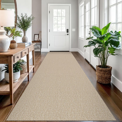 EARTHALL Washable Area Rug, Non Slip Entryway Rug, 4x6 Ft, Sand/Beige