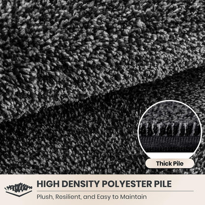 PURRUGS Dirt Trapping Indoor Door Mat, 34" x 59", Charcoal
