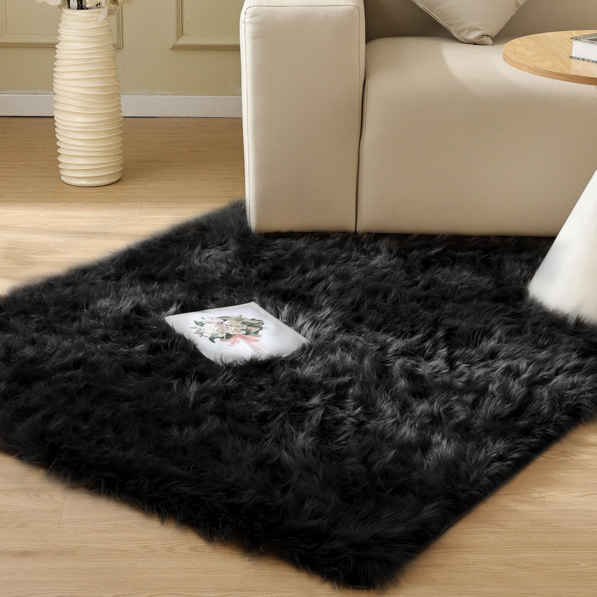 ORINOVA White Faux Sheepskin Shag Fur Runner Rugs for Living Room Bedroom Fluffy Washable Furry Area Rug 2x6 Nursery Rug Teen Room Décor