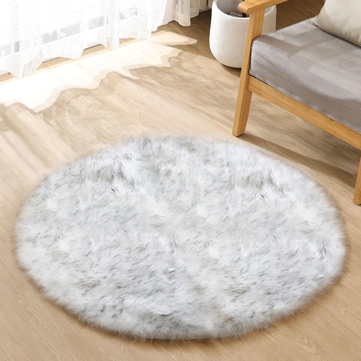 ORINOVA White Faux Sheepskin Shag Fur Runner Rugs for Living Room Bedroom Fluffy Washable Furry Area Rug 2x6 Nursery Rug Teen Room Décor