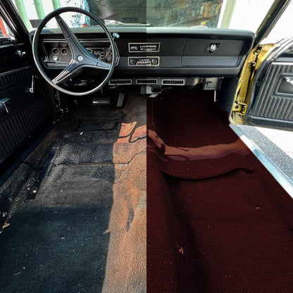 Automotive Loop Pile Carpet, Car Upholstery for Floor Mats, Trunk, Dashboard, Speaker Box, Door Panel, Replacement Carpeting for Vehicle Interior, Truck, Boat, 40”W (Red)