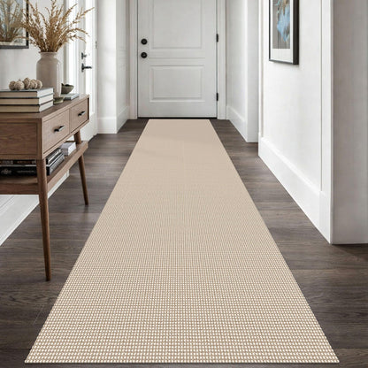 EARTHALL Woven Area Rug 3x5 Ft Washable Rugs for Entryway Braided Non Slip Rubber Backed Throw Rugs Door Mat Indoor Outdoor Entrance Cotton Carpet for Kitchen Foyer Front Door, Orange/Tan/Brown