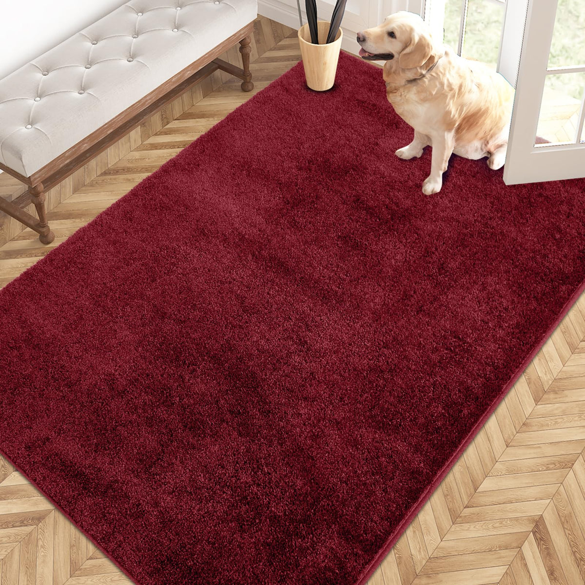PURRUGS Dirt Trapping Indoor Door Mat, 34" x 59", Charcoal